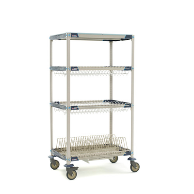 Metro PR36VX3-XDR Metromax I Mobile Drying Rack Unit With Drip Tray 36"W x 68"H 4-Tier