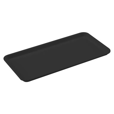 Cambro 10302MT110 10-7/16" x 30" x 2" Black Rectangular Fiberglass Market Display Pan