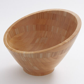 American Metalcraft BAMSL92 9.75" 48 Oz. Bamboo Round Bowl