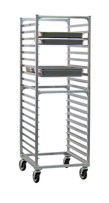 New Age 1509 36-Pan Side Load Aluminum Steam Table Pan Rack