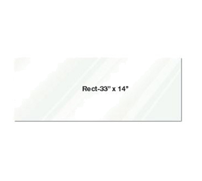 Eastern Tabletop 0514AC 33&quot;L x 14&quot;W Rectangular Clear Acrylic Riser Shelf
