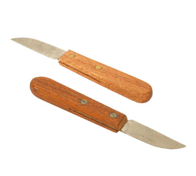 Town 47402 2.5" x 0.75" Onion Knife with Riveted wood Handle