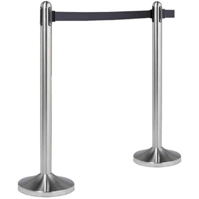 American Metalcraft RSRTBK Securit Barrier Post and Base System portable