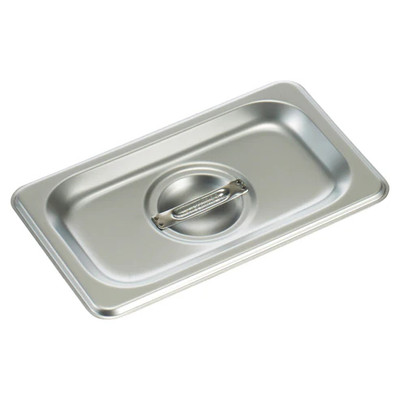 Winco SPSCN 1/9 Size 18/8 Stainless Steel Solid Steam Table Pan Cover