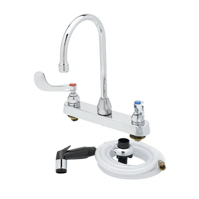 T&amp;S Brass B-1172-07-WH4 Faucet Workboard 8"