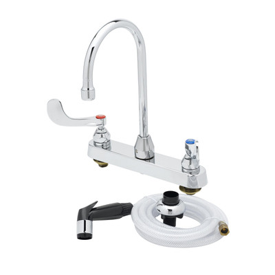 T&amp;S Brass B-1172-07-WH4 Faucet Workboard 8"