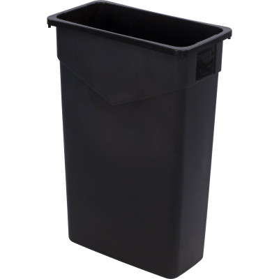 Carlisle 34202303 23 Gallon Polyethylene Black Trimline Waste Container