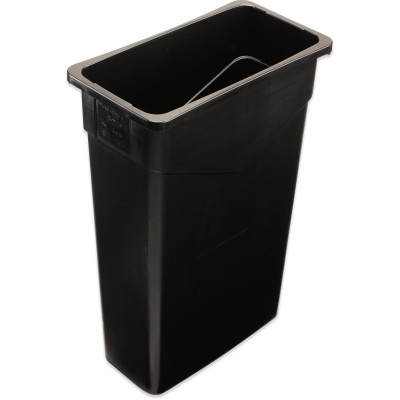 Carlisle 34202303 23 Gallon Polyethylene Black Trimline Waste Container