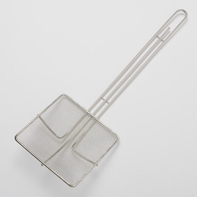 American Metalcraft SKS714 7" W x 7" D Square Fine Mesh Nickel Plated Steel Skimmer