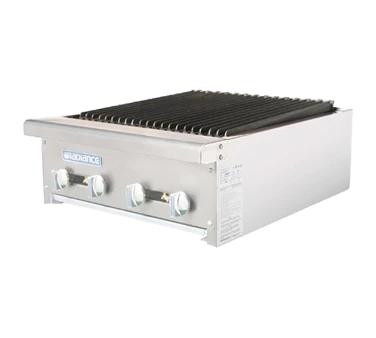 Turbo Air TARB-24-LP 24" Liquid Propane Countertop Radiance Charbroiler - 60,000 BTU