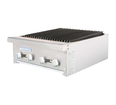 Turbo Air TARB-24-LP 24" Liquid Propane Countertop Radiance Charbroiler - 60,000 BTU