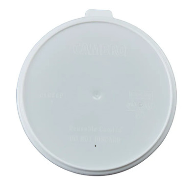 Cambro CLRSB9490 9 Oz. White Reusable CamLid for Shoreline Bowl (240 Per Case)