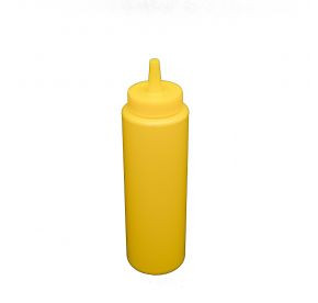 CAC China SQBT-8Y 8 Oz. Yellow Plastic Plastic Squeeze Bottle (12 Pack Per Case)