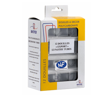 Matfer Bourgeat 166004 Decorating Tube Tip set Unbreakable Polycarbonate - 1 set
