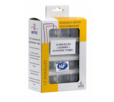 Matfer Bourgeat 166004 Decorating Tube Tip set Unbreakable Polycarbonate - 1 set