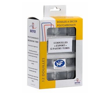 Matfer Bourgeat 166004 Decorating Tube Tip set Unbreakable Polycarbonate - 1 set