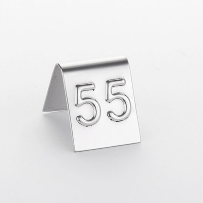 American Metalcraft EM199 1" Sq. Stainless Steel Mini Number Tent Set