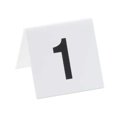 Cal-Mil 227 Number Tent 3" W White Plastic Number Tent