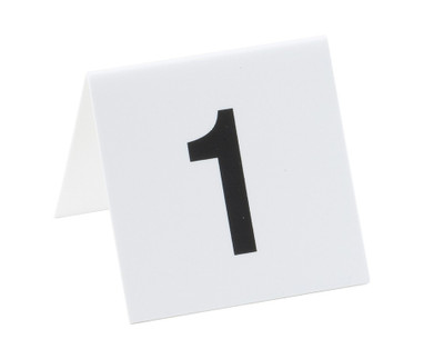Cal-Mil 227 Number Tent 3" W White Plastic Number Tent
