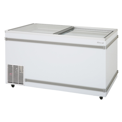 Turbo Air TFS-20F-N 57.38"W Flat Lid Glass Door Top Open Island Freezer