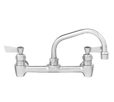 Fisher 13210 8" Centers Brass Backsplash Mount 16" Swing Spout Faucet