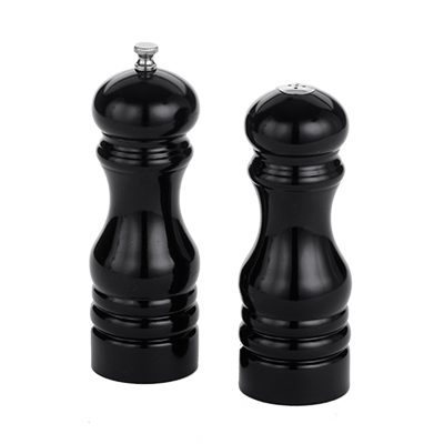 American Metalcraft PMSBL62 Salt and Pepper Mill and Shaker Set