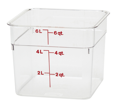 Cambro 6SFSCW135 6 qt Clear Square CamSquare Food Container