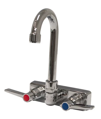 Advance Tabco K-59 Special Value Series 4" Centers Splash Mounted Faucet with 3.5" Gooseneck Spout
