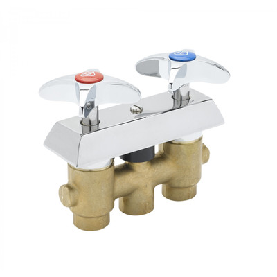 T&amp;S Brass B-0512 Concealed Mixing Faucet 4-arm handles 3/8&quot; NPT