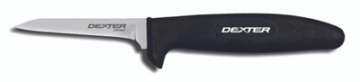 Dexter 11103 3-1/4" Black SofGrip Poultry/Boning Knife Soft Rubber Grip Handle