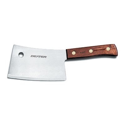Dexter 5387 7" x 1.5" Traditional Cleaver with Rosewood Handle
