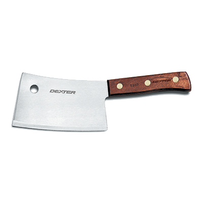 Dexter 5387 7" x 1.5" Traditional Cleaver with Rosewood Handle