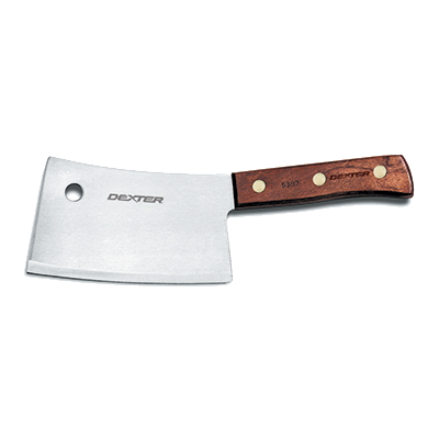 Dexter 5387 7" x 1.5" Traditional Cleaver with Rosewood Handle