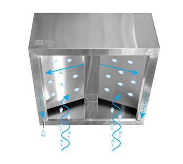 John Boos C2HB-42-2  Condensate Hood With Ventless Box Type 42" X 42" X 25"
