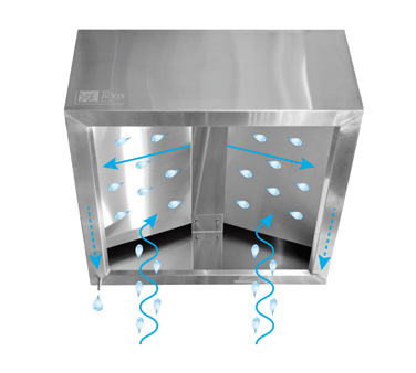 John Boos C2HB-42-2 Condensate Hood With Ventless Box Type 42" X 42" X 25"