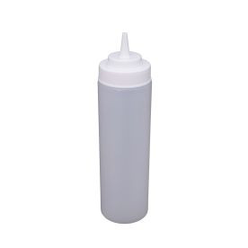 CAC China SQBT-W-24C 24 Oz. Clear Plastic Squeeze Bottle (8 Pack Per Case)