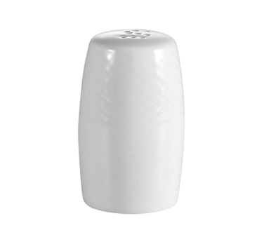 CAC China BST-SS 1.38" Dia. Super White Porcelain Round Boston Salt Shaker (4 Dozen Per Case)