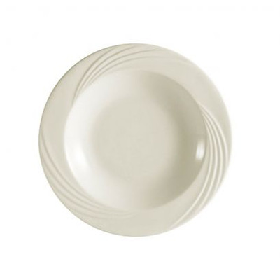 CAC China GAD-115 11.75" Dia. 32 Oz. Bone White Porcelain Round Garden State Pasta Bowl (1 Dozen)