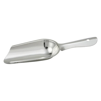 Winco IS-4 4 Oz. Round Bottom Stainless Steel Ice Scoop