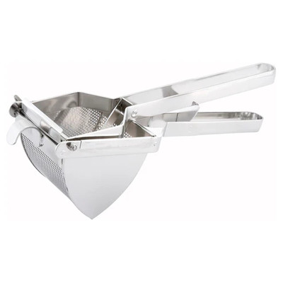 Winco PR-1 17"L Stainless Steel Square Potato Ricer