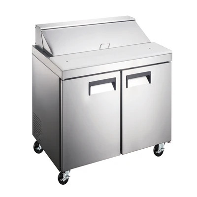 Admiral Craft USSL-2D 47.75" W 2-Section 2 Doors U-STAR Salad or Sandwich Refrigerated Prep Table - 5.9 Amps