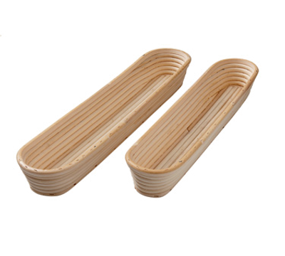 Matfer Bourgeat 118516 1 Lb. Oblong Banneton Long Proofing Basket
