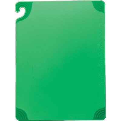 San Jamar CBG182412GN 18" x 24" x 1/2" Green Co-Polymer Saf-T-Grip Cutting Board