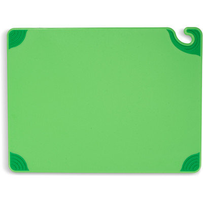 San Jamar CBG182412GN 18" x 24" x 1/2" Green Co-Polymer Saf-T-Grip Cutting Board