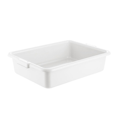 CAC China BTDB-5WT 5" H White Polypropylene Bus Box (1 Each)