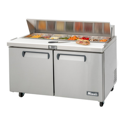 Migali C-SP60-16-HC 60.2" W Two-Section Two Door Competitor Series Refrigerated Counter/Sandwich Prep Table