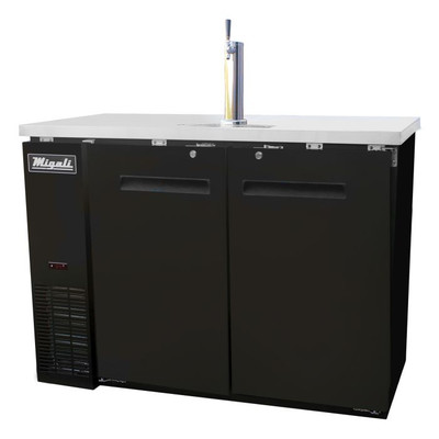 Migali C-DD48-2-HC 48.75"W Two-Section Solid Door Direct Competitor Series Draw Beer Cooler