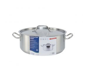 CAC China SSBZ-15 15 Qt. Stainless Steel Brazier with Lid (4 Set Per Case)