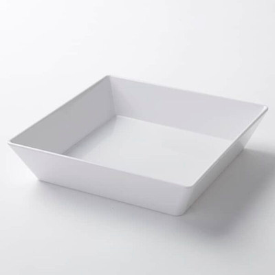 American Metalcraft MELSQ10 64 Oz. Plastic White Square Endurance Bowl