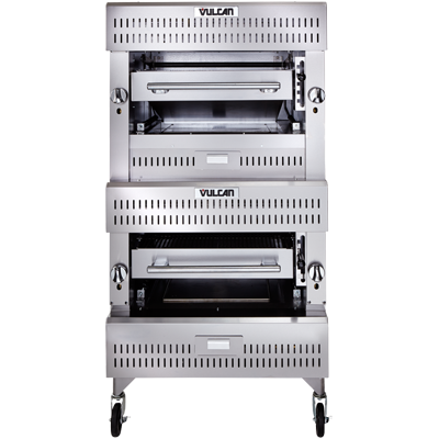 Vulcan VBB2 (2) 25-1/2" Gas V Series Deck-Broiler - 200,000 BTU
